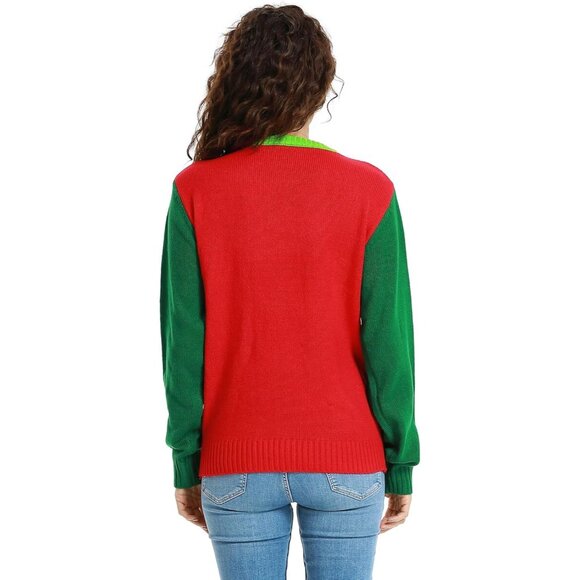 Women Men Funny Ugly Christmas Sweater Knit Fair Isle Xmas Party Wear - Picture 2 of 5